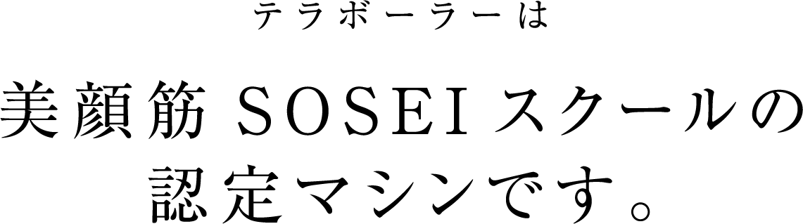テラボーラーは美顔筋SOSEIスクールの認定マシンです。
